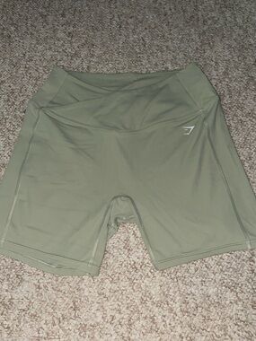 Gymshark Women’s Crossover Sage Green Bike Shorts